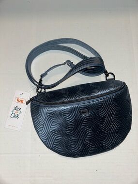 Lug Tumble Metallic Blue Crossbody Bag NEW